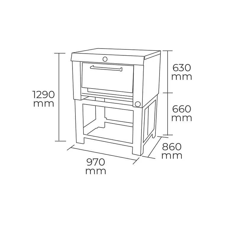 Horno 1 Camara Alta GLP - Imagen 2